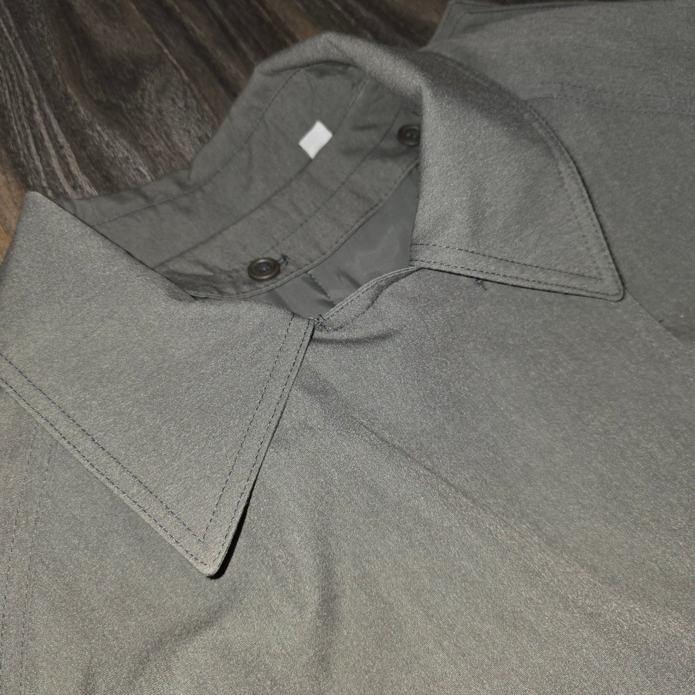 London Fog Classic Double Breasted Trench Coat Women's Size 12 Reg Olive Belted - Picture 8 of 13